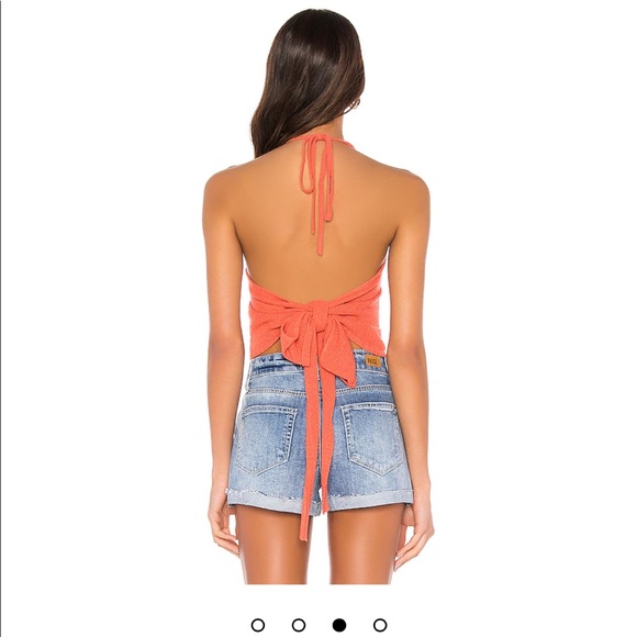 NWT Line & Dot coral halter top - Picture 4 of 6